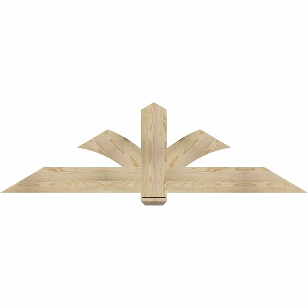 Ekena Millwork Redmond Rough Sawn Timber Gable Bracket, Douglas Fir, 72"W x 21"H x 2"D x 6"F, 7/12 Pitch GBW072X21X0206RED00RDF - main